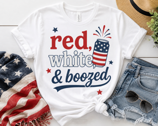 Red, White, & Boozed Short Sleeve T-Shirt