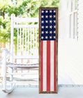 Rustic American Flag Porch Sign